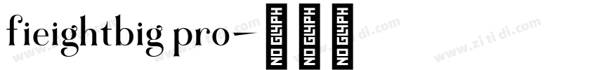fieightbig pro字体转换